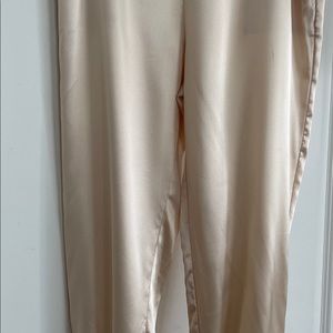Whyte Eyelash Gold Silky Joggers Lightweight